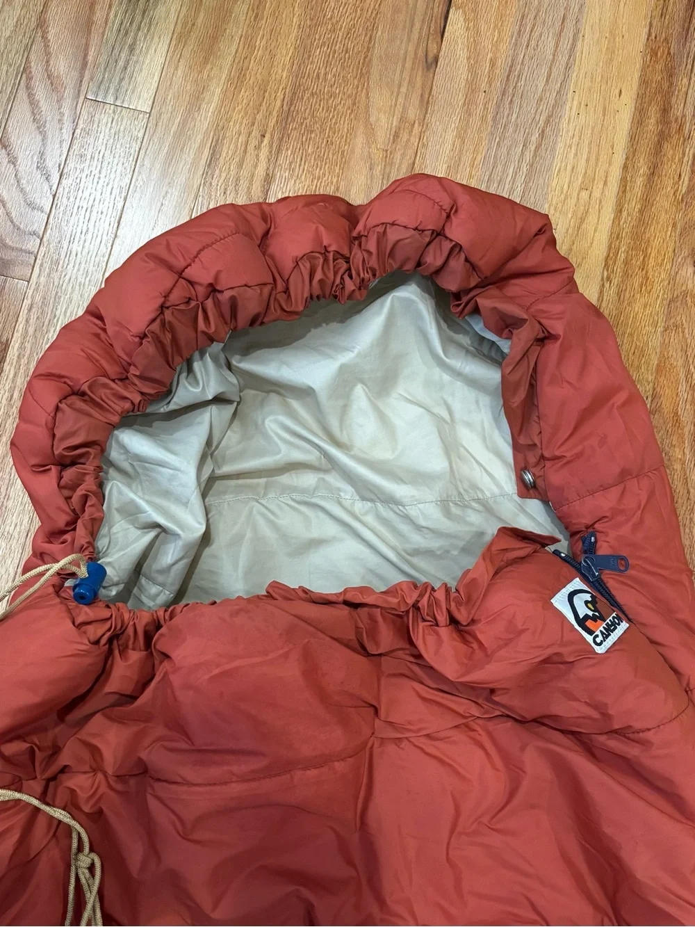 Canyon Orange Mummy Hooded Adult Sleeping Bag Camping Outdoor Hiking 79”